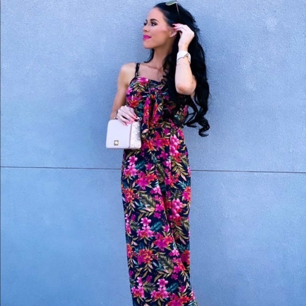 ISO: NWT Dex Floral Jumpsuit in Black